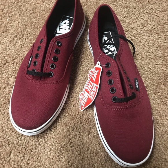 maroon red vans